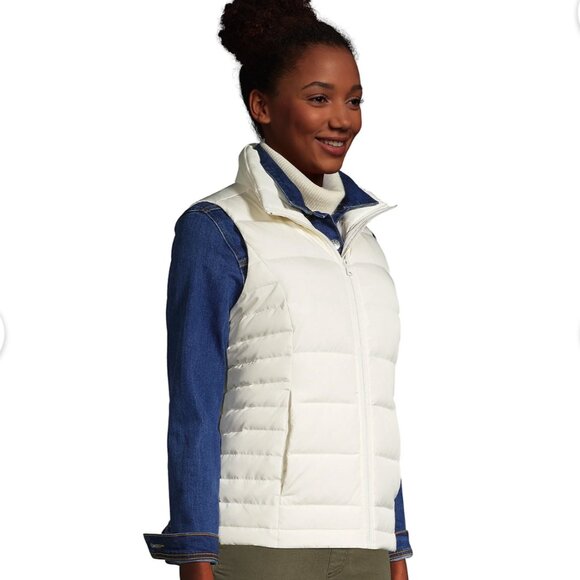 Lands' End Women's Wanderweight Packable Down Vest - Size: Medium Petite - NWT - Picture 2 of 10